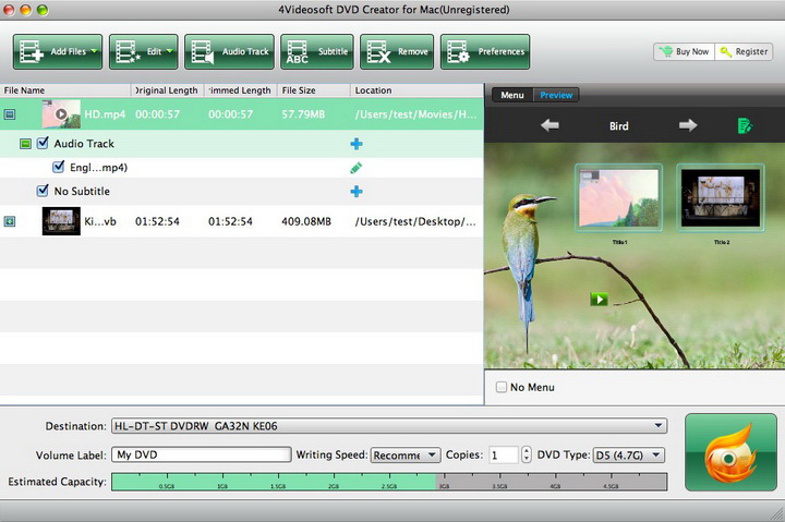 4Videosoft DVD Creator for Mac