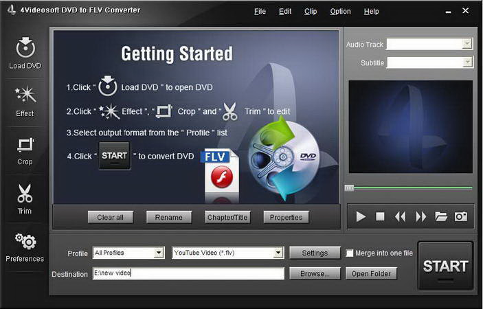 4Videosoft DVD to FLV Converter for Mac