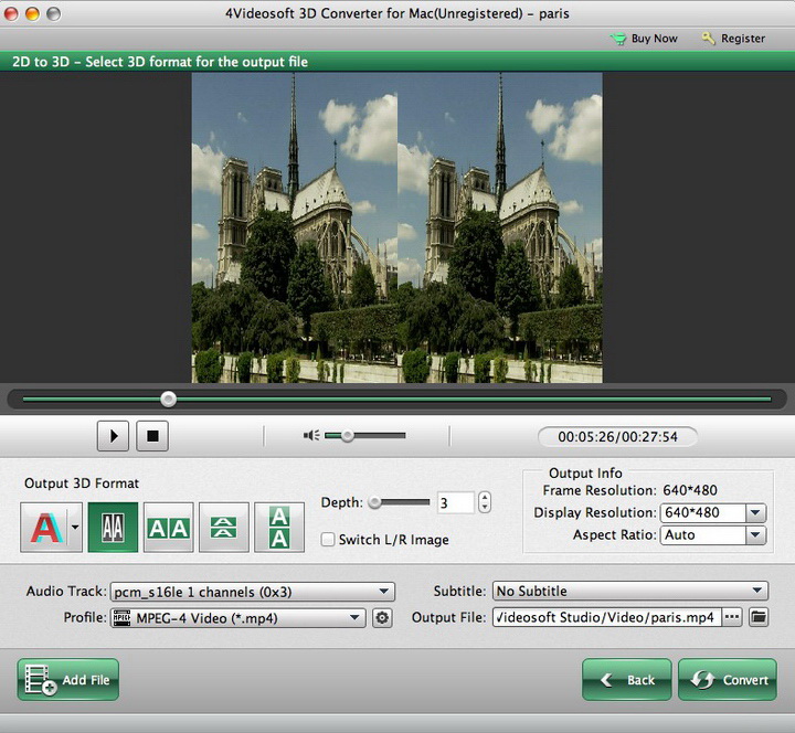 4Videosoft 3D Converter for Mac