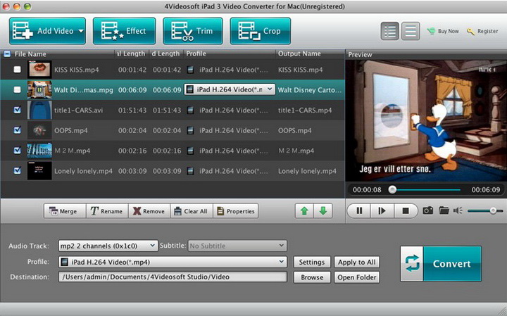 4Videosoft iPad 3 Video Converter for Mac