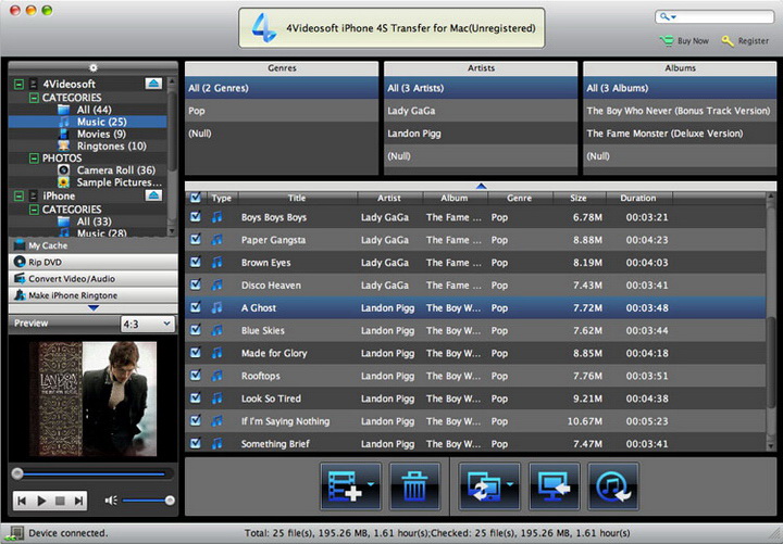 4Videosoft Mac iPhone 4S Transfer Platinum