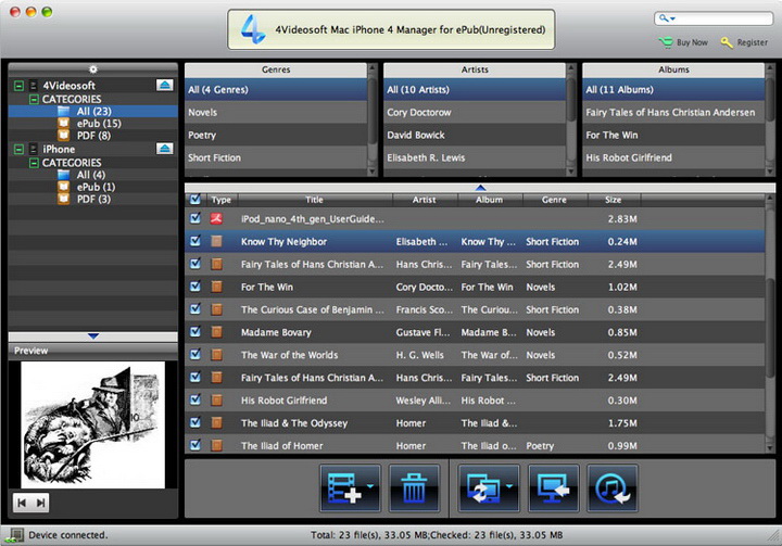 4Videosoft Mac iPhone 4 Manager for ePub