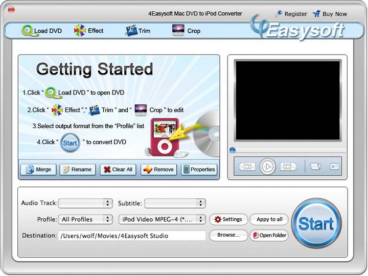 4Easysoft Mac DVD to iPod Converter