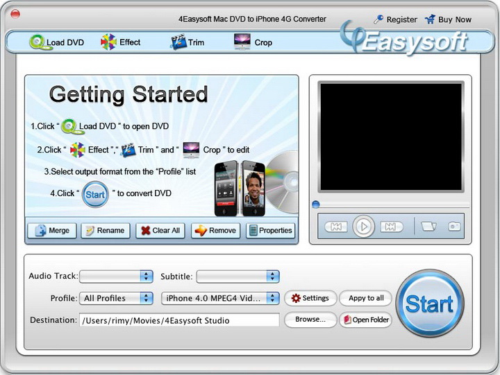 4Easysoft Mac DVD to iPhone 4G Converter