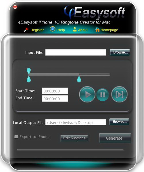 4Easysoft iPhone 4G Ringtone Creator for Mac