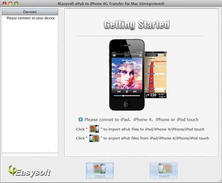 4Easysoft ePub to iPhone 4G Transfer for Mac