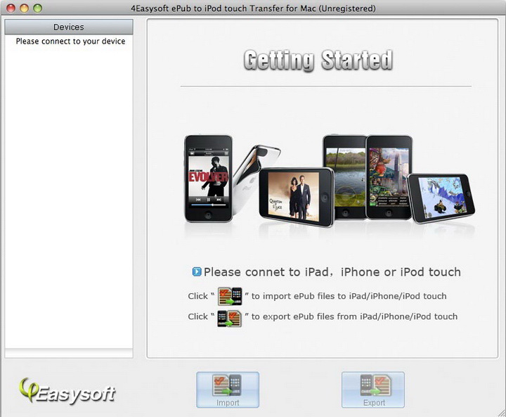 4Easysoft ePub to iPod touch Transfer for Mac