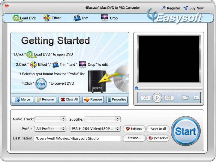 4Easysoft Mac DVD to PS3 Converter