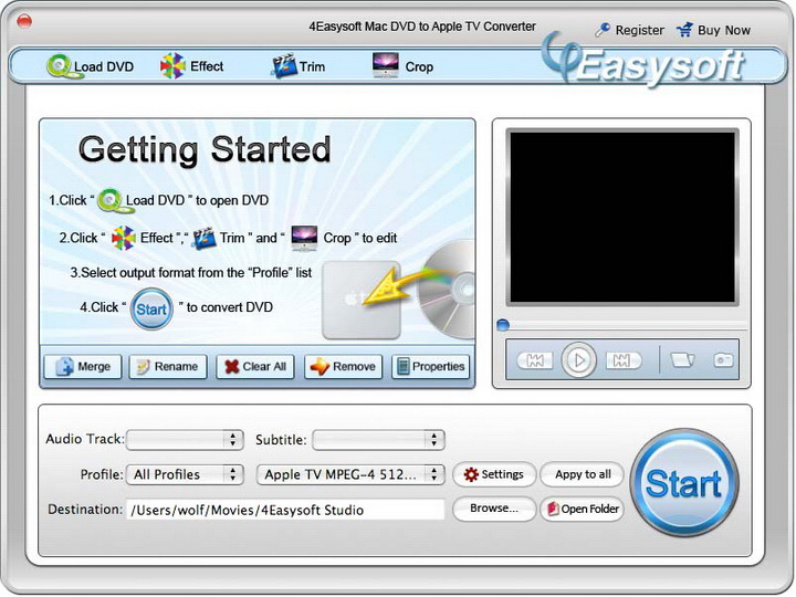 4Easysoft Mac DVD to Apple TV Converter