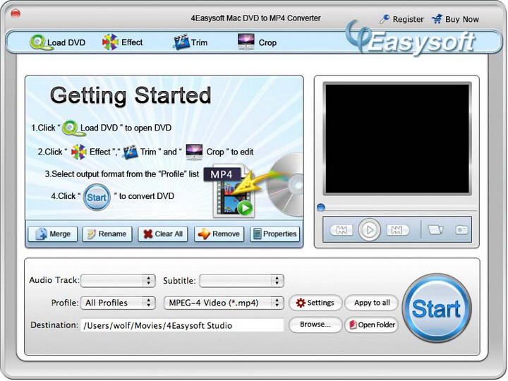 4Easysoft Mac DVD to MP4 Converter