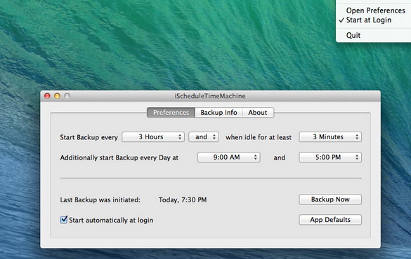 iScheduleTimeMachine For Mac