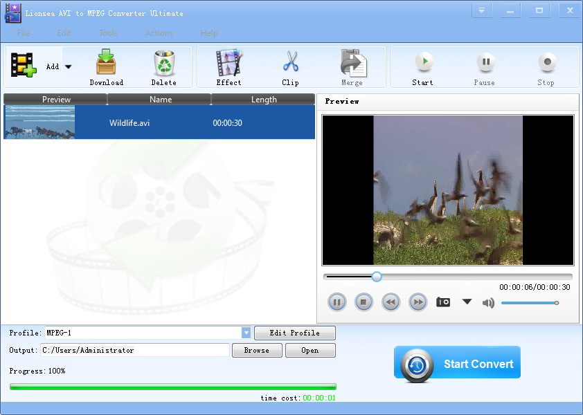 Lionsea AVI To MPEG Converter Ultimate For Mac