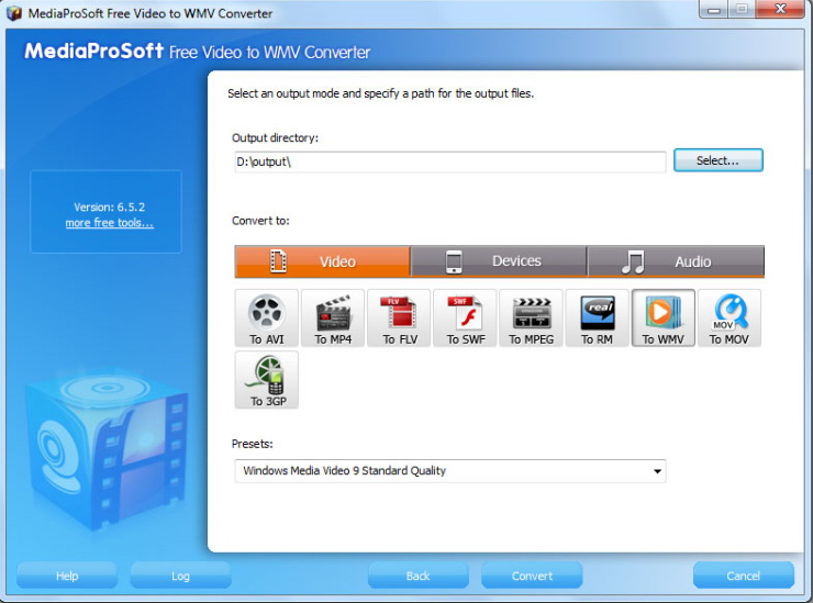 MediaProSoft Free Video to WMV Converter