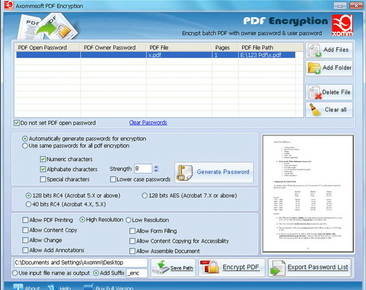 Axommsoft PDF Encryption