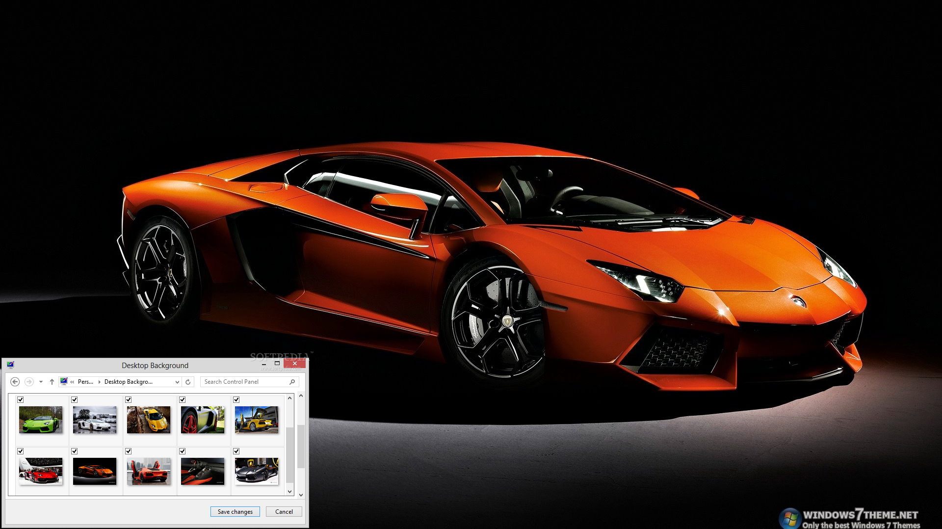 Lamborghini Aventador Windows 7 Theme