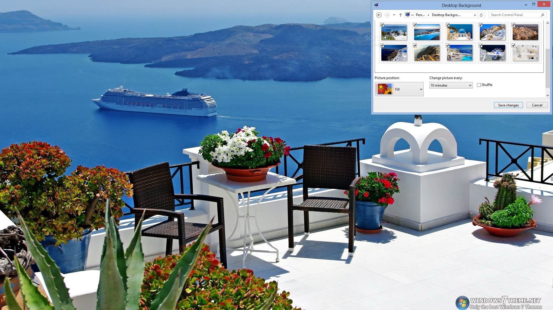 Santorini Greece Windows 7 Theme