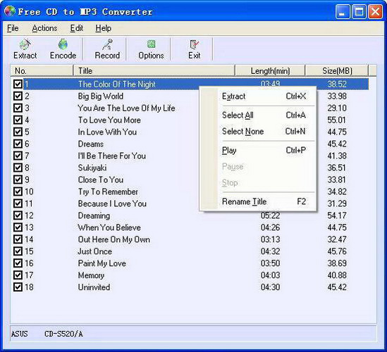 Free CD to MP3 Converter Portable