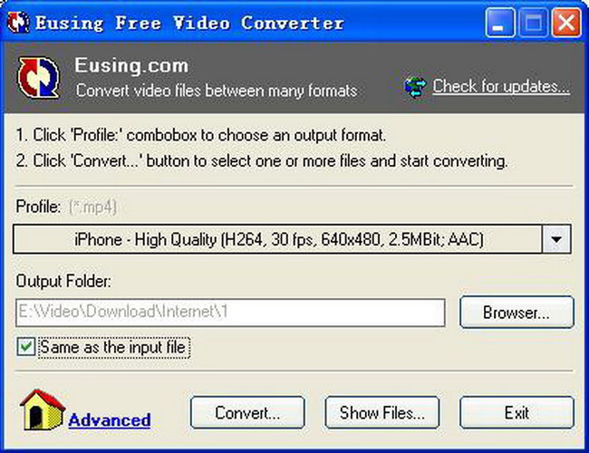 Eusing Free Video Converter