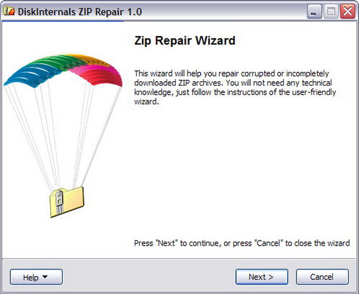 DiskInternals ZIP Repair