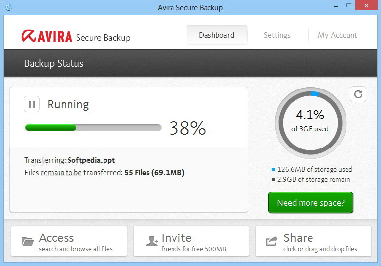 Avira Secure Backup