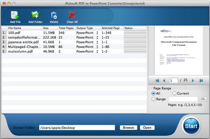 iPubsoft PDF to PowerPoint Converter For MAC
