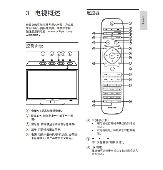飞利浦24PFL3545/T3液晶彩电使用说明书