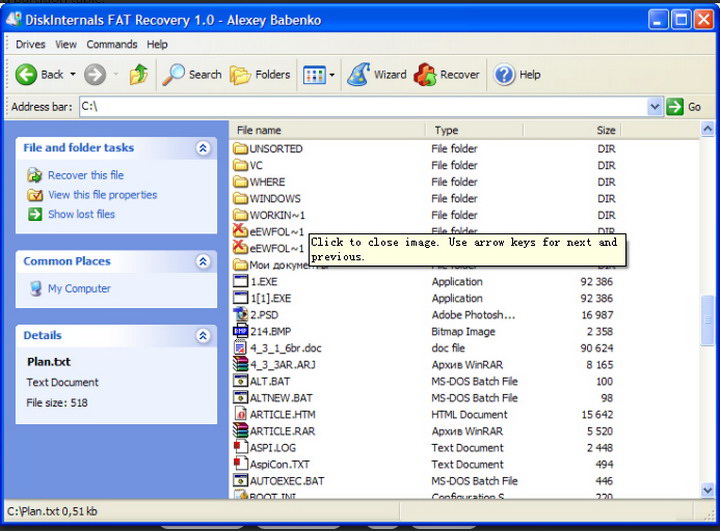 DiskInternals Fat Recovery