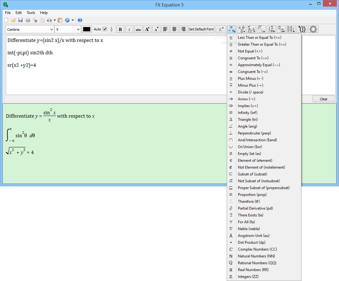 FX Equation for mac