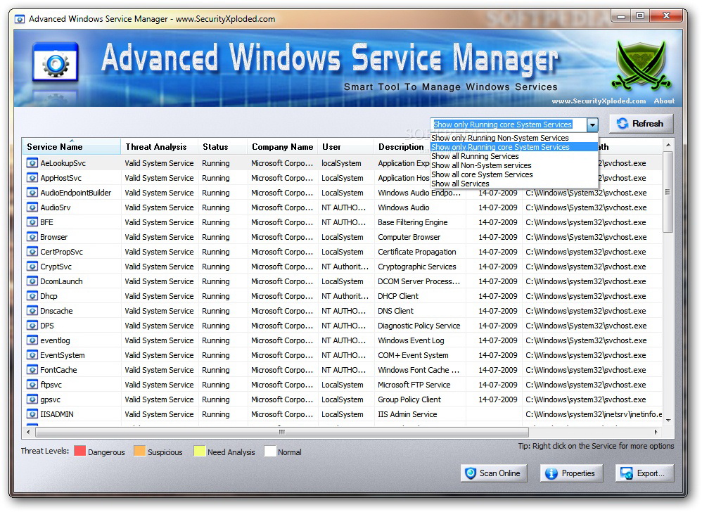 Advanced Windows Service Manager