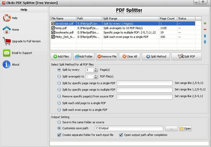 Okdo PDF Splitter