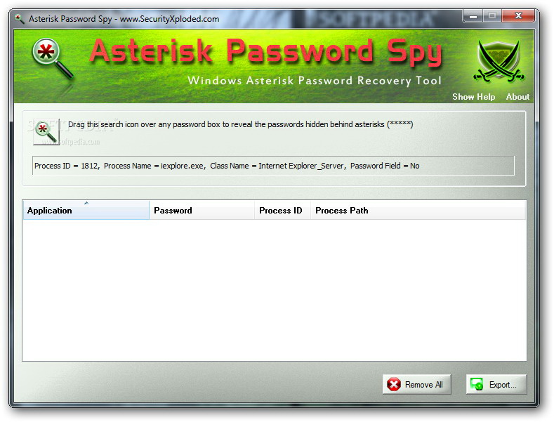 Asterisk Password Spy