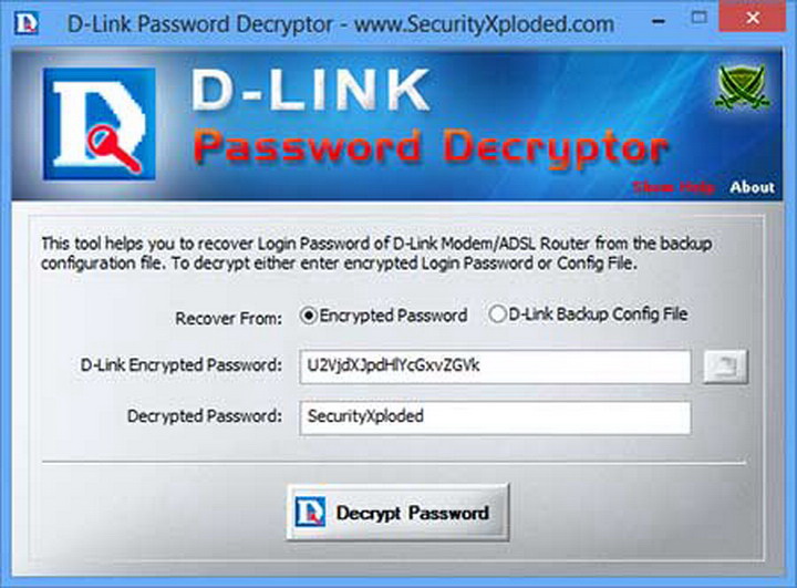 DLink Password Decryptor