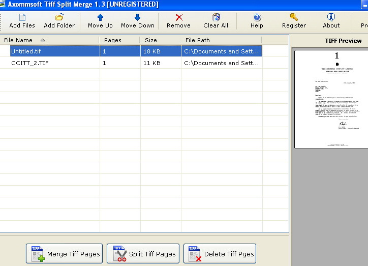 Axommsoft Tiff Split Merge Tool