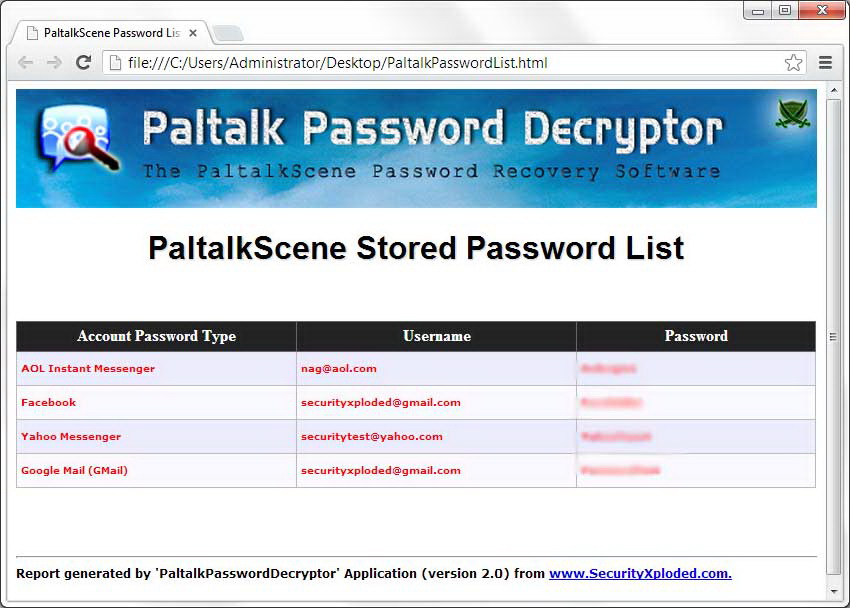 Paltalk Password Decryptor