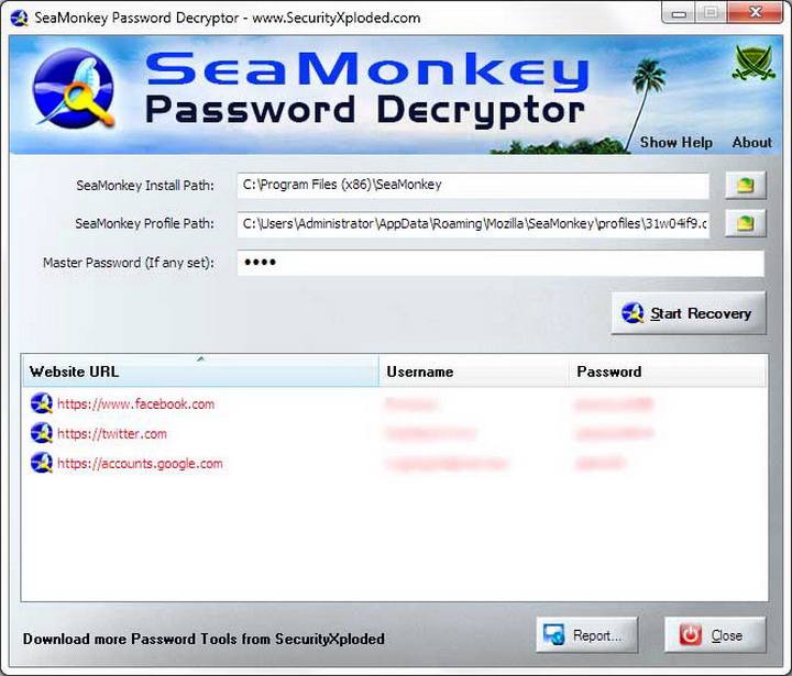 Sea Monkey Password Decryptor