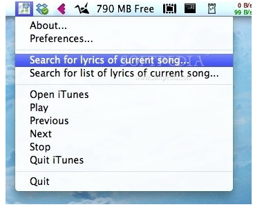 ITunes Current Song Menu For Mac