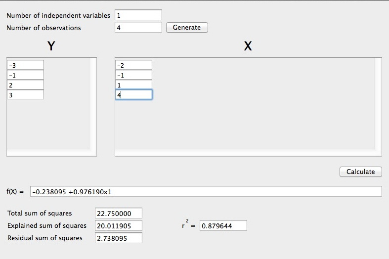 LinearRegrassionCalculator For Mac