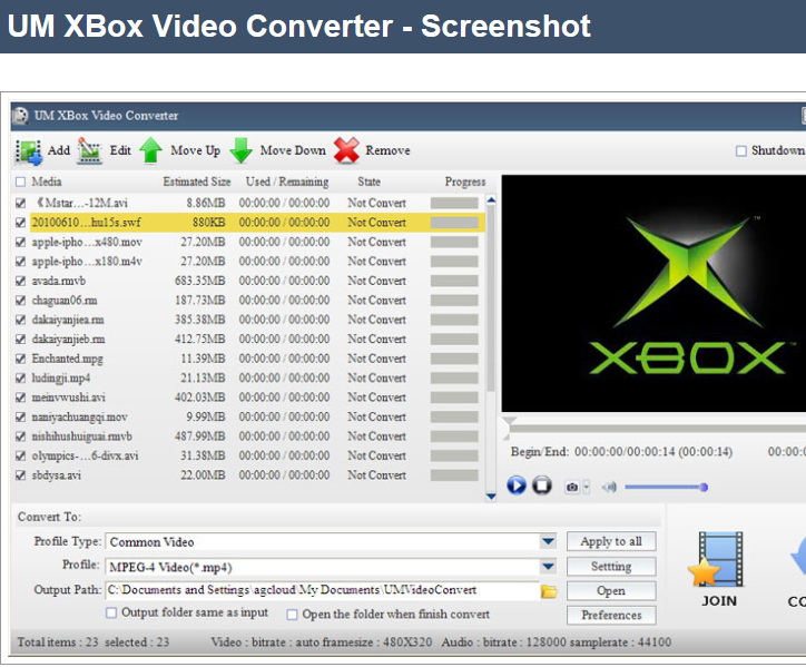 UM XBox Video Converter