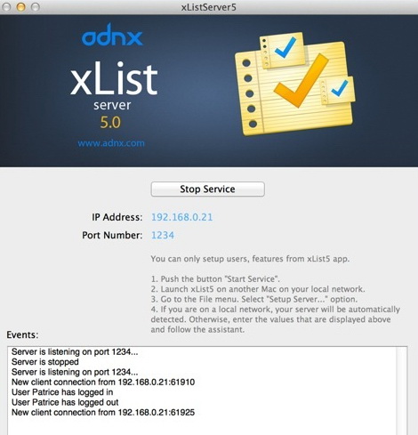 xListServer For Mac