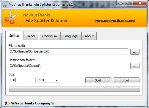 NoVirusThanks File Splitter & Joiner