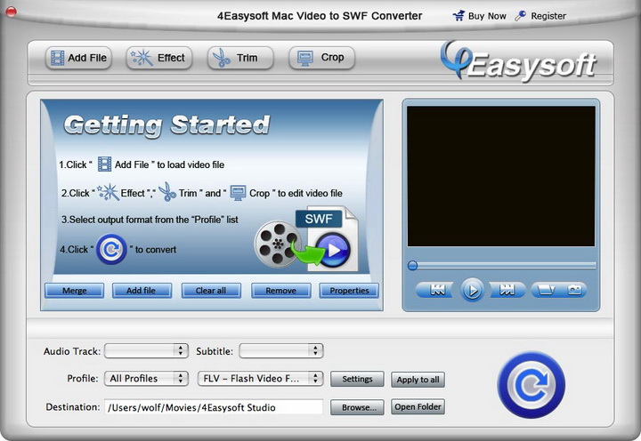 4Easysoft Mac Video to SWF Converter