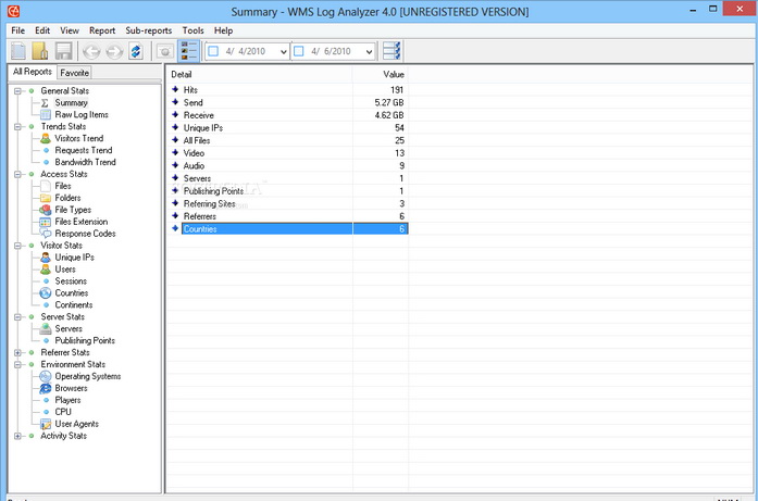 WMS Log Analyzer Standard Edition