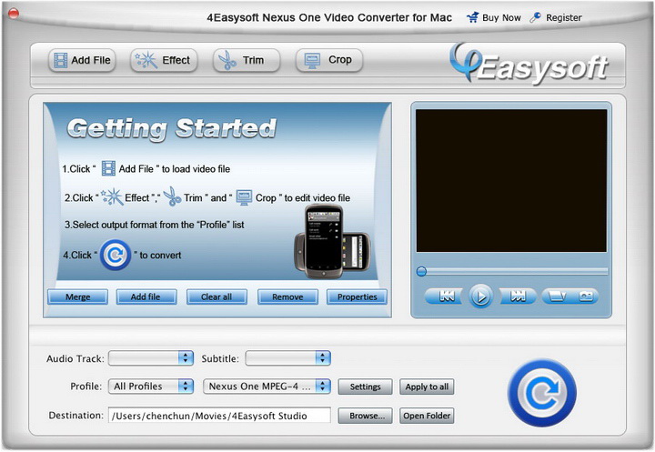 4Easysoft Nexus One Video Converter for Mac