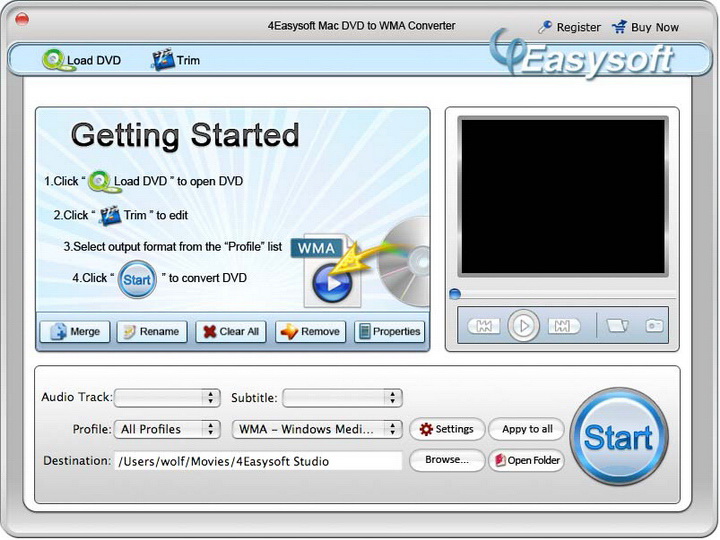 4Easysoft Mac DVD to WMA Converter