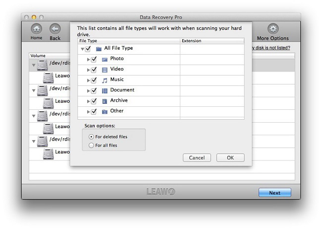 Leawo Data Recovery for Mac