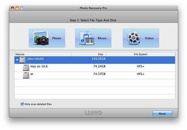 Leawo Photo Recovery for Mac