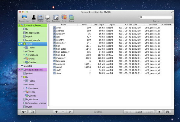 Navicat Essentials for MySQL For Mac