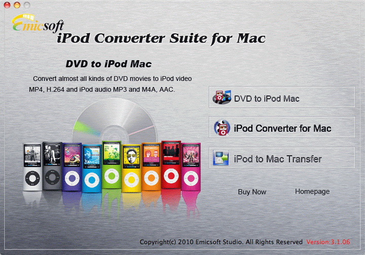 Emicsoft iPod Converter Suite for Mac