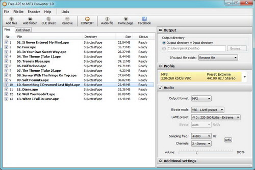 Free APE to MP3 Converter Portable