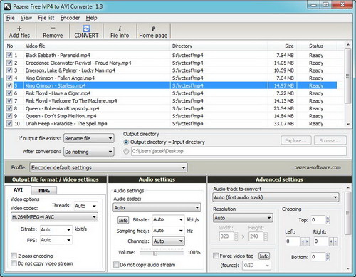 Pazera Free MP4 to AVI Converter Portable